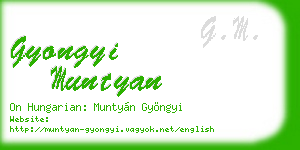 gyongyi muntyan business card